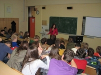 Obisk dr. Romane Jordan na Gimnaziji Lava v Celju, 8. 11. 2012.