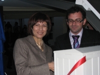 Dr. Romana Jordan Cizelj na odprtju sončne elektrarne v Černelavcih, 23.10.2009
