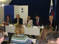 Novinarska konferenca pred zasedanjem EP, dr. Romana Jordan Cizelj, Jelko Kacin, mag. Tanja Fajon, Zoran Thaler, Ivo Vajgl. Ljubljana, Hiša EU, 5. 2. 2010 