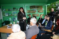 Dr. Romana Jordan na obisku v bio parku Nivo Žalec. 7. 5. 2012.