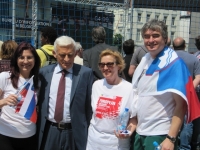 Evropski poslanci za Euro 2012 in v podporo športu. Bruselj, 30. 5. 2012. 