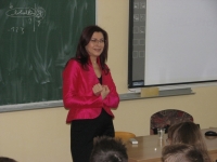 Obisk dr. Romane Jordan na Gimnaziji Lava v Celju, 8. 11. 2012.